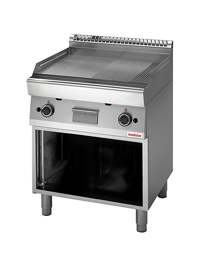 Plaque de cuisson - H 85 x 70 x 70 CM - 73 KG - Gaz naturel - 11,4 CM - Inox - Lisse/Striée - Modulable - 316728