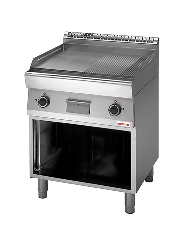 Plaque de cuisson - H 85 x 70 x 70 CM - 75 KG - 380-415V - 9000 W - Inox - Lisse/Striée - Modulable - 316729