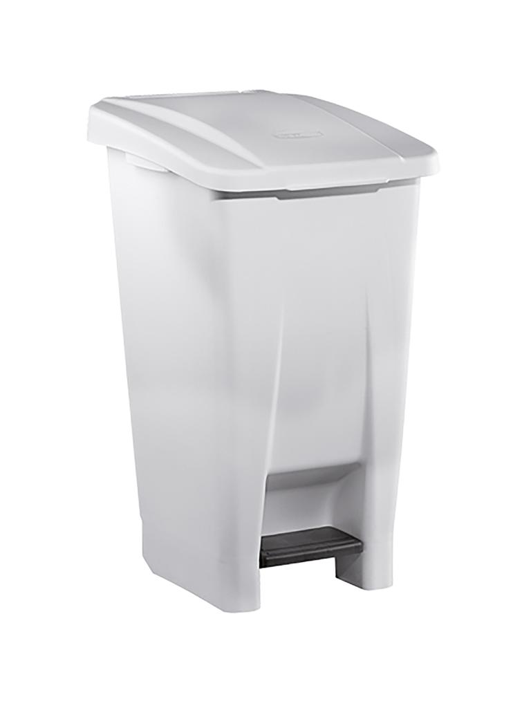 Poubelle à pédale - H 70 x 49 x 38 CM - 3,91 KG - Blanc - 60 Litres - Denox - 600077