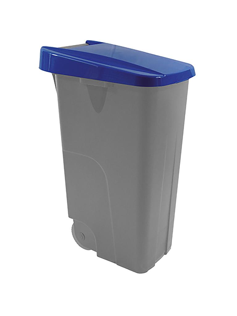 Poubelle - H 88 x 42 x 57 CM - 4,1 KG - Polypropylène - Bleu - 110 Litres - Denox - 600090