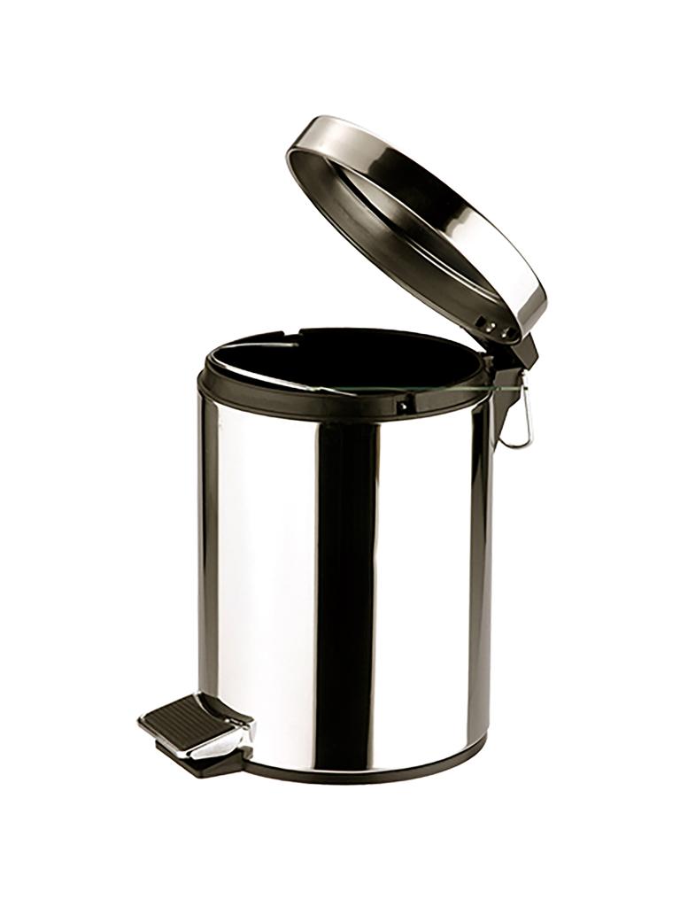 Poubelle à pédale - H 28 CM - 1 KG - Ø20 CM - Inox - 5 Litres - 861601