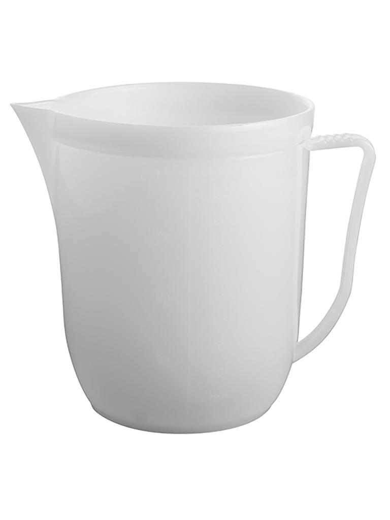 Gobelet doseur - H 15 CM - 0,5 KG - Ø12 CM - Polyéthylène - Blanc - 1 Litre - 956040
