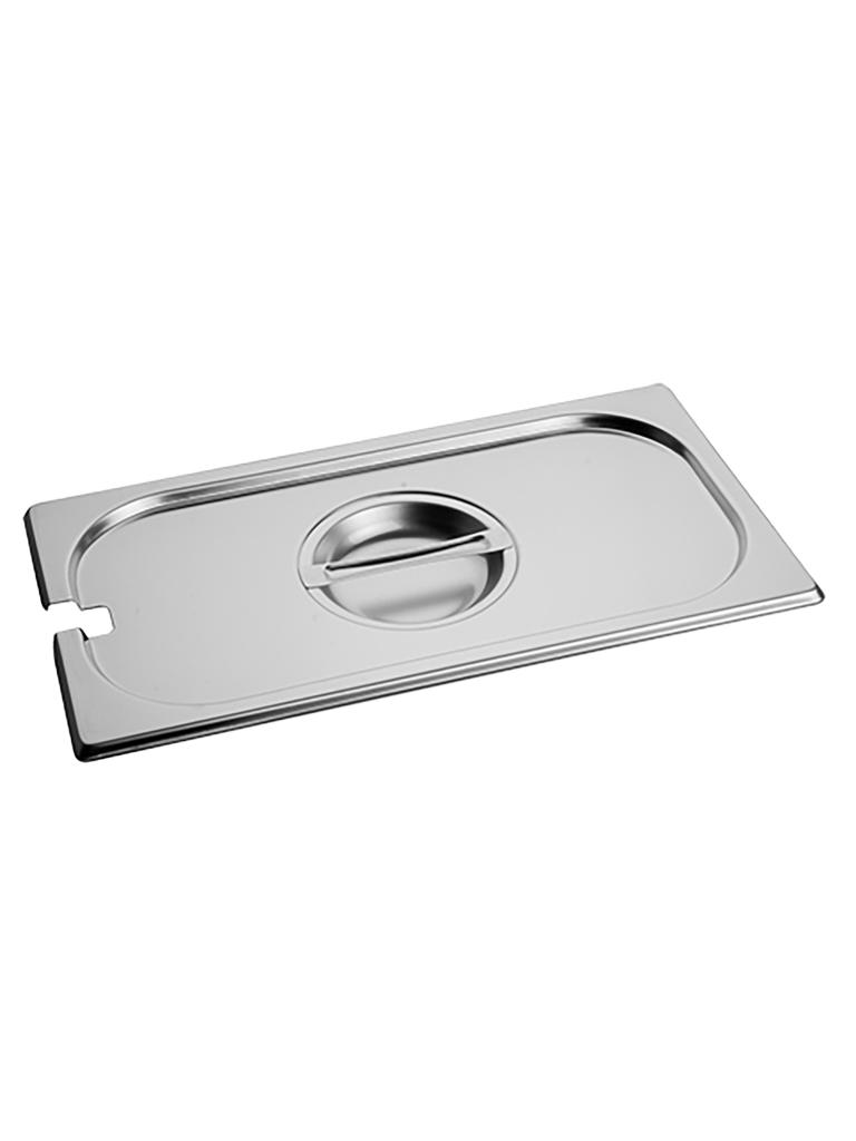 Couvercle Gastronorm - 1/3 GN - 32,5 x 17,6 CM - Inox - Avec Découpe Cuillère - Caterchef - 953135