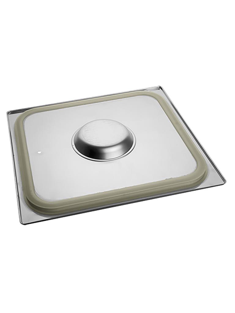 Couvercle Gastronorme - 2/3 GN - 35,4 x 32,5 CM - Inox - Avec Bord Silicone - Caterchef - 953535