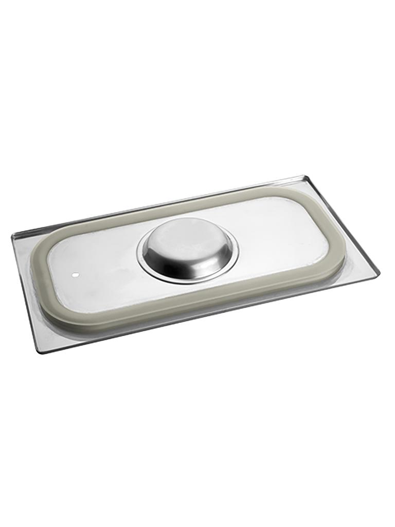 Couvercle Gastronorme - 1/3 GN - 32,5 x 17,6 CM - Inox - Avec Bord Silicone - Caterchef - 953555