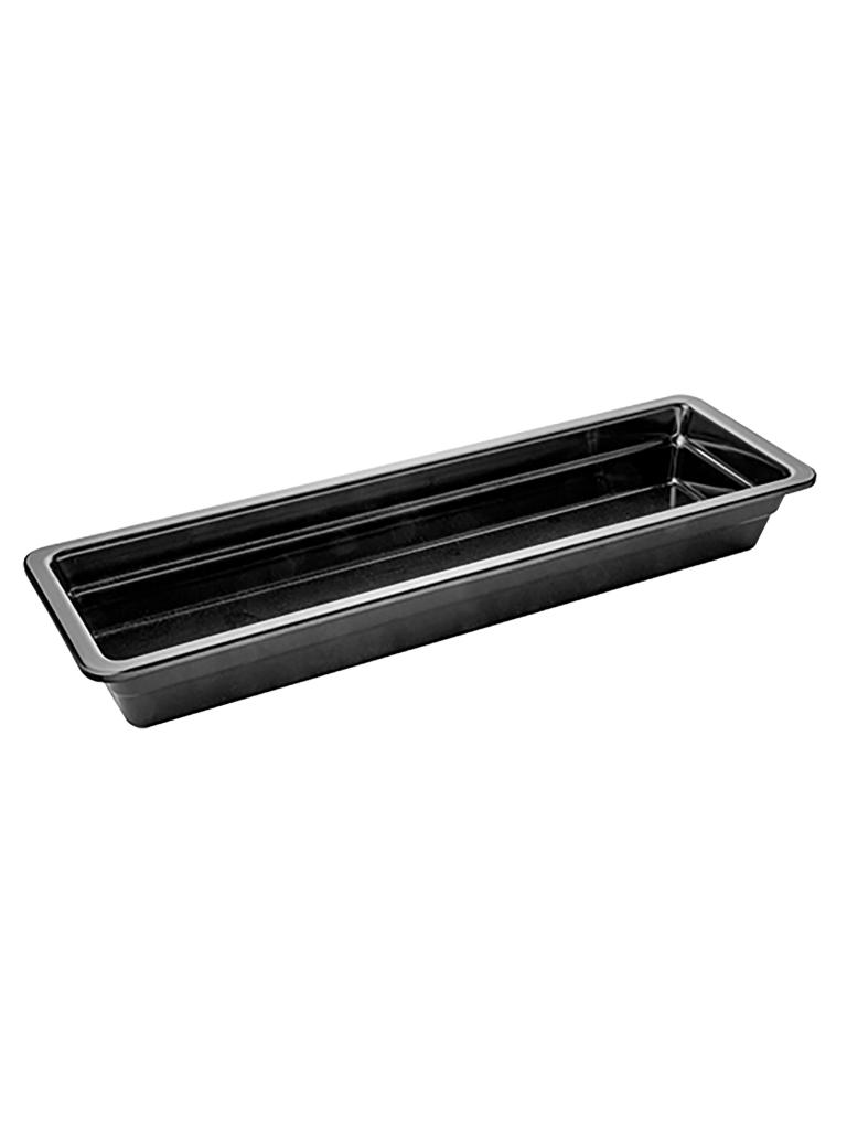 Bac gastronorme - 2/4 GN - H 6,5 x 53 x 16,2 CM - Mélamine - Noir - -20°C / +120°C - 060427