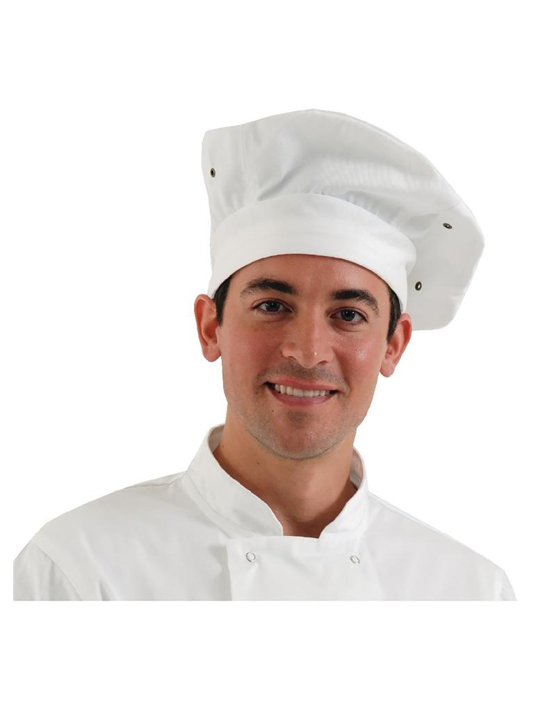 Toque de chef - Unisexe - Taille unique - Blanc - Polyester/Coton - Chef Works - A963