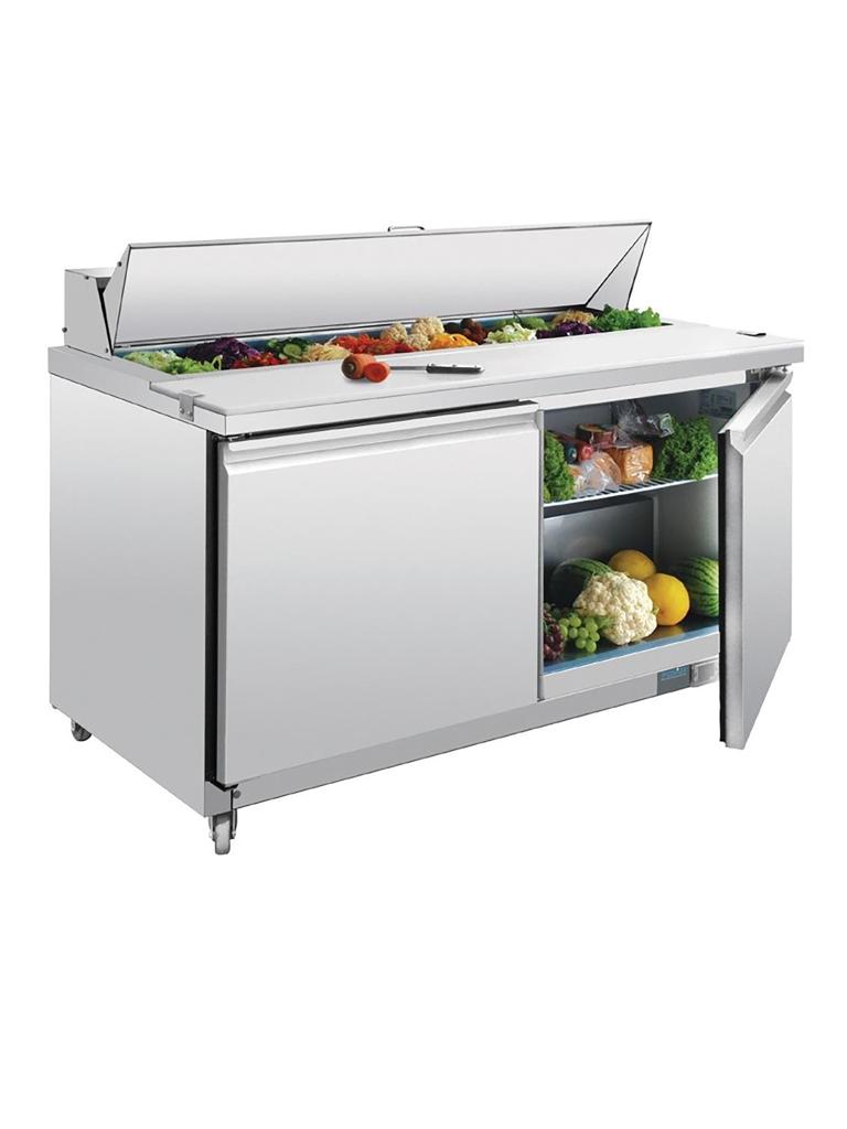 Saladette - 527 Litre - 2 portes - H 109,7 x 155,5 x 76 CM - 230 V - Inox - Polaire - GD883