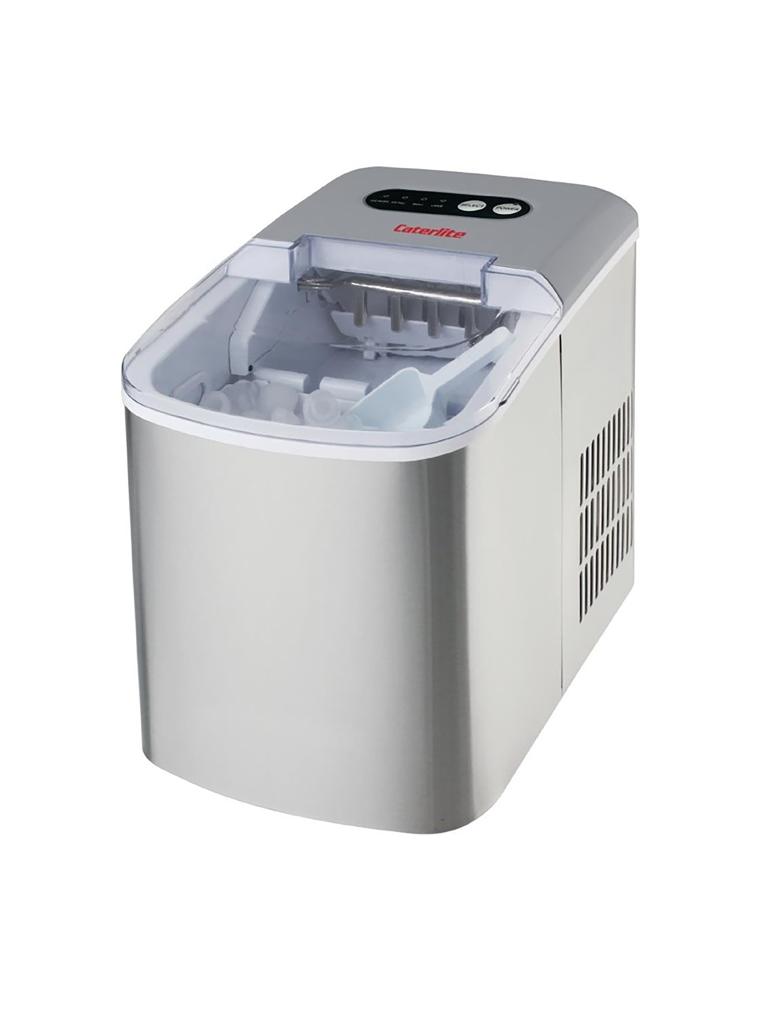 Machine à glaçons - 10kg/24h - H 31,5 x 24,4 x 37,3 CM - 230 V - Inox/Plastique - Caterlite - CN861