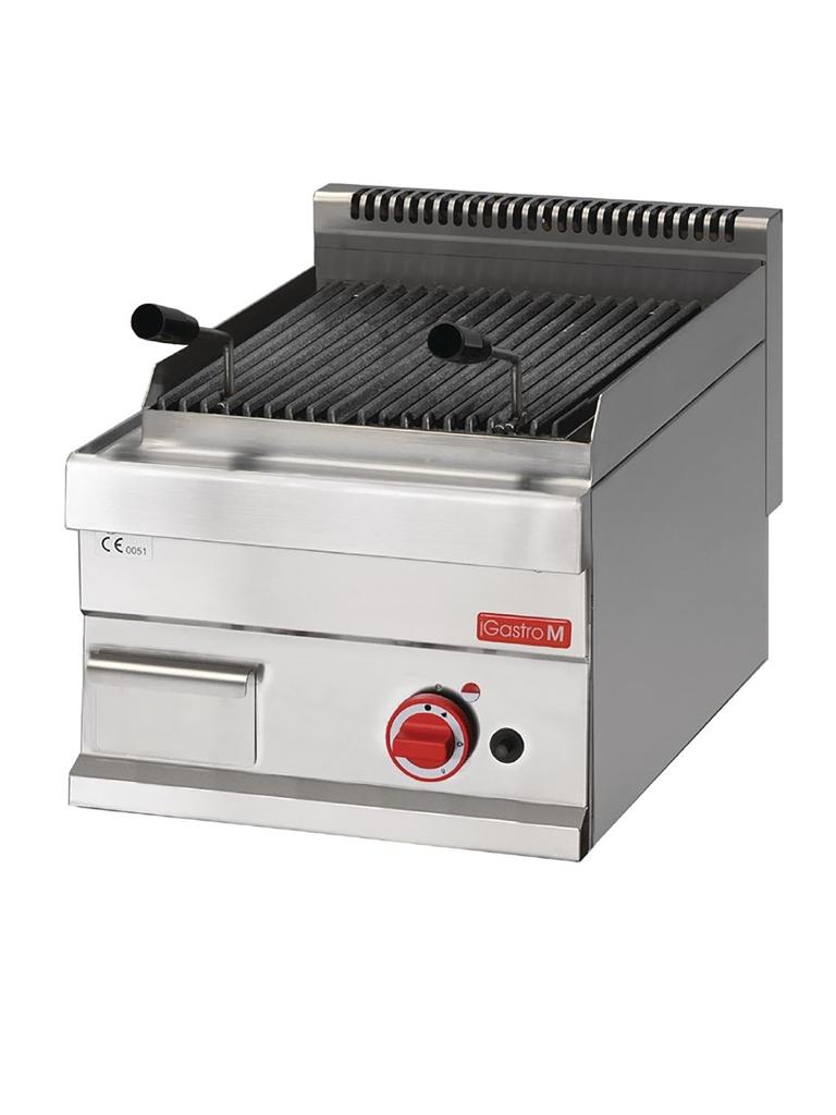 Grill à lave - Ligne 650 - Gaz - H 28 x 40 x 65 CM - 5,5 kW - Inox - Gastro M - GL919