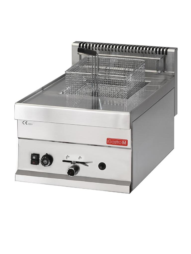 Friteuse - Ligne 650 - Gaz - 8 Litres - H 28 x 40 x 65 CM - 6,3 kW - Inox - Gastro M - GN063