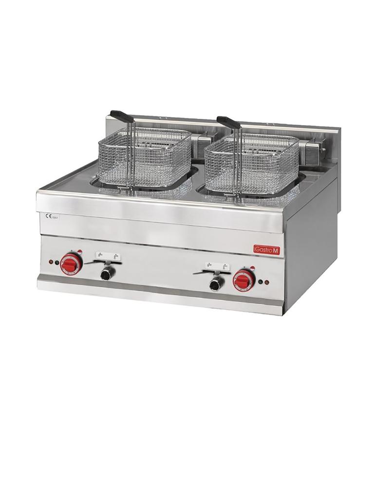 Friteuse - Ligne 650 - Electrique - 2x 10 Litres - H 28 x 70 x 65 CM - 15 kW - 400 V - Inox - Gastro M - GL922