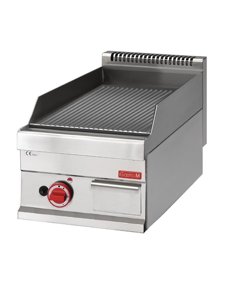 Plancha - Ligne 650 - Gaz - Striée - H 28 x 40 x 65 CM - 5,7 kW - Inox - Gastro M - GN057