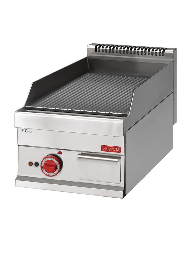 Plancha - Ligne 650 - Électrique - Nervurée - H 28 x 40 x 60 CM - 4,5 kW - 400 V - Inox - Gastro M - GN058