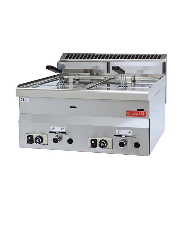 Friteuse - Ligne 600 - Gaz - 2x 8 Litres - H 28 x 60 x 60 CM - 13,6 kW - Gastro M - GL907