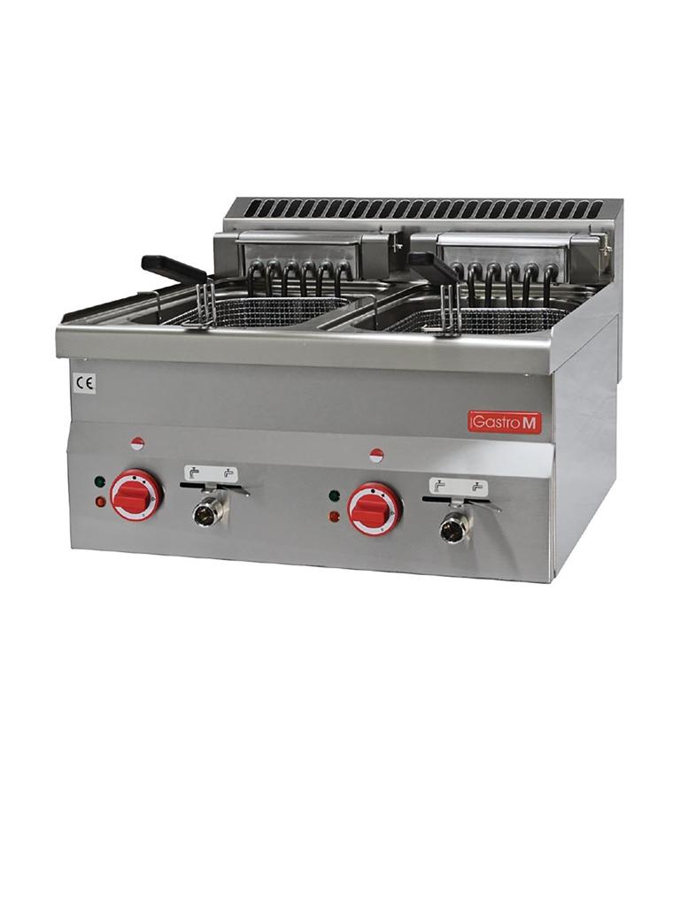 Friteuse - Ligne 600 - Electrique - 2x 10 Litres - H 28 x 60 x 60 CM - 15 kW - 400 V - Inox - Gastro M - GL909