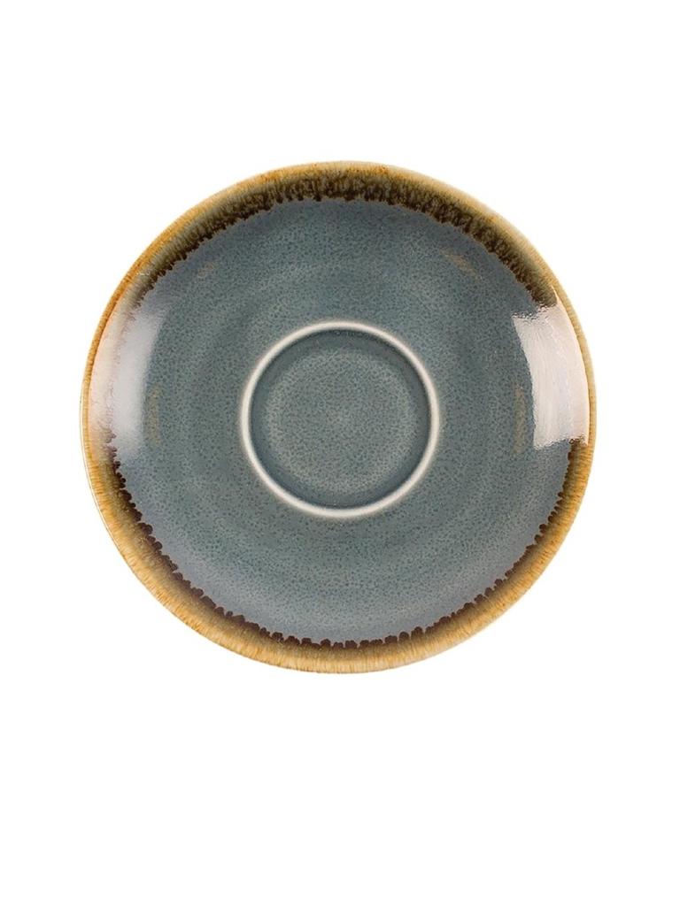 Tasse à expresso soucoupe - 6 pièces - Bleu - Ø 11,7 CM - Porcelaine - Olympia - GP345