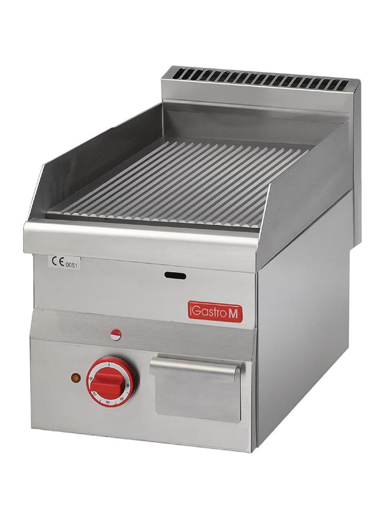 Plancha - Ligne 600 - Electrique - Nervurée - H 28 x 30 x 60 CM - 3 kW - 400 V - Inox - Gastro M - GN022