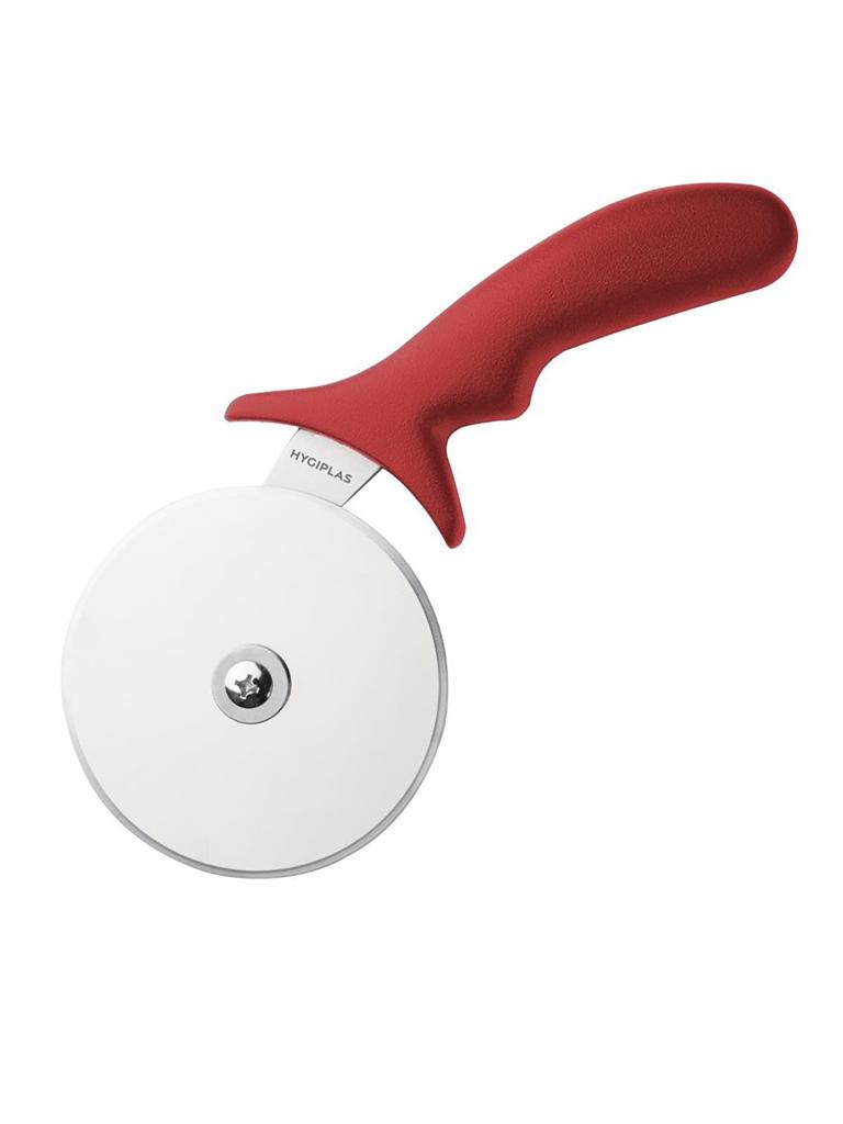 Coupe-pizza - Rouge - Ø 10 x H 13 x 2,5 CM - Inox - Hygiplas - CC407