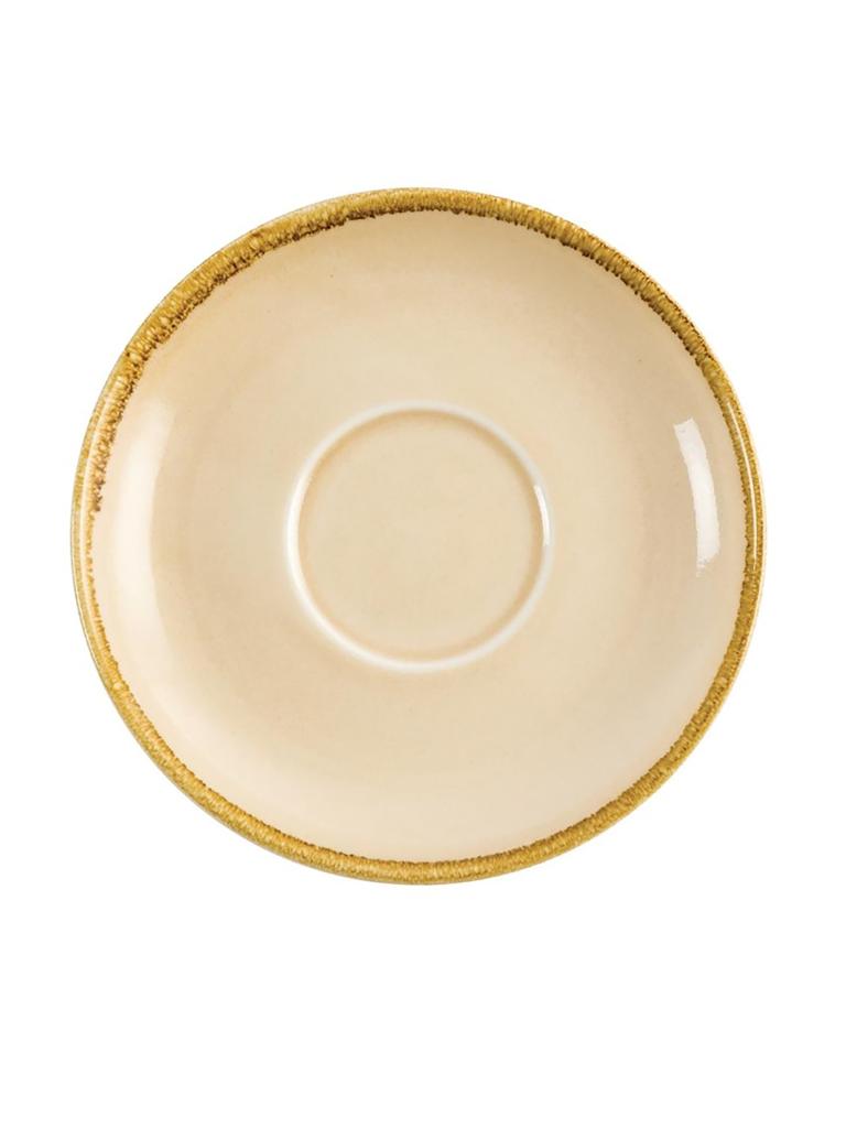 Plat tasse cappuchino - 6 pièces - Sable - Ø 16,2 CM - Porcelaine - Olympia - GP333