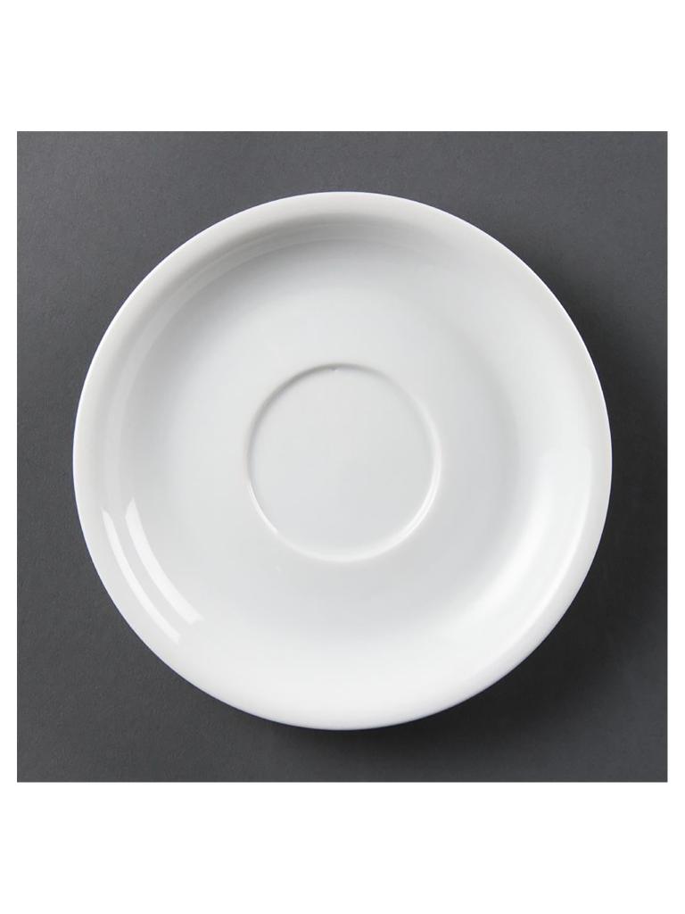 Tasse à cappuchino soucoupe - 12 pièces - 16 CM - Porcelaine - Olympia - CB463