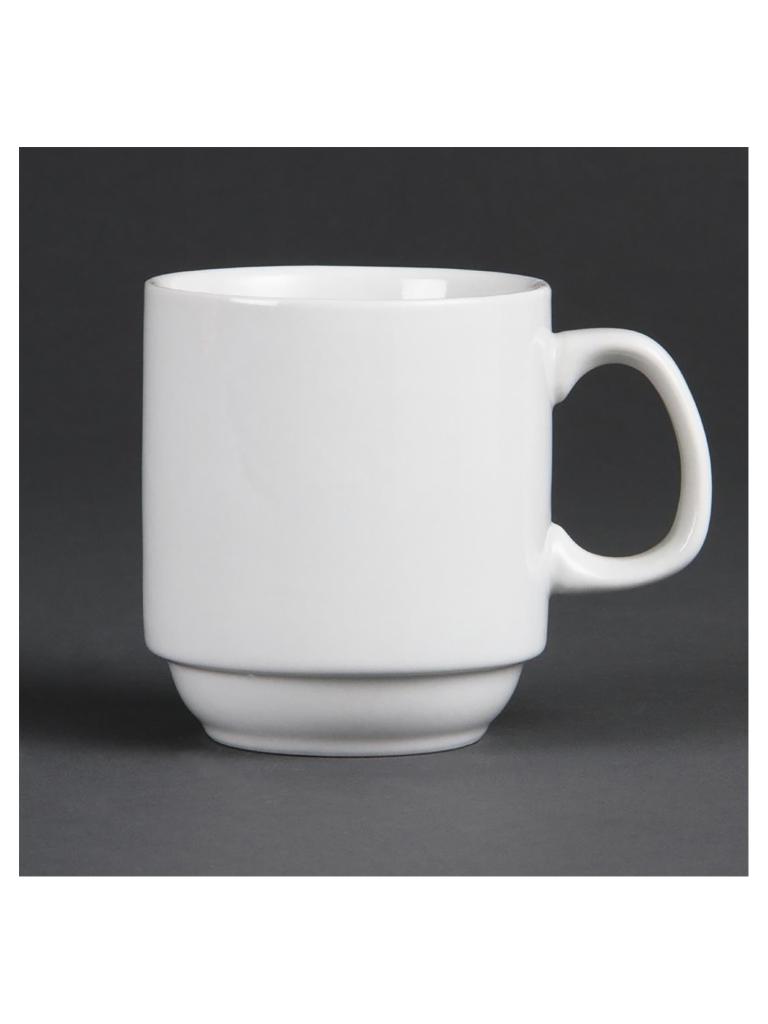 Mug - 28,4 CL - 12 pièces - Ø 8,5 x H 9,4 x 11,8 CM - Porcelaine - Olympia - CB461