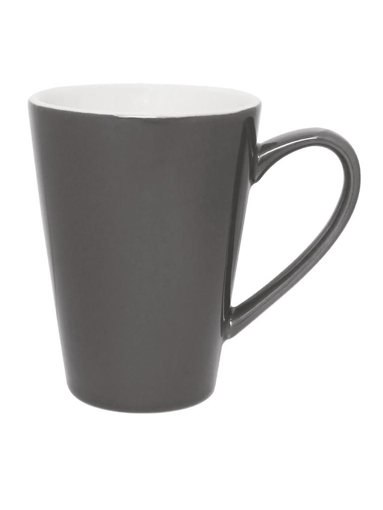 Tasse à latte - 34 CL - 12 pièces - Gris - H 11,5 x 12,5 CM - Grès - Olympia - GL488