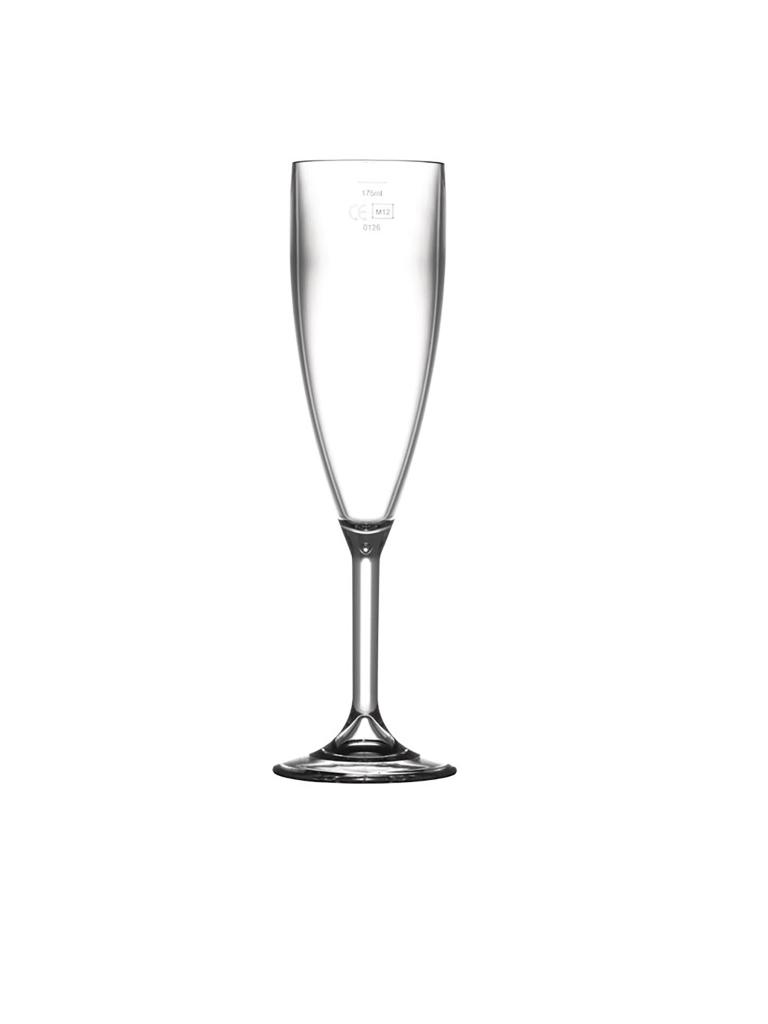 Verre à champagne - 20 CL - 12 pièces - Ø 5,5 x H 21,9 CM - Polycarbonate - BBP - CG945