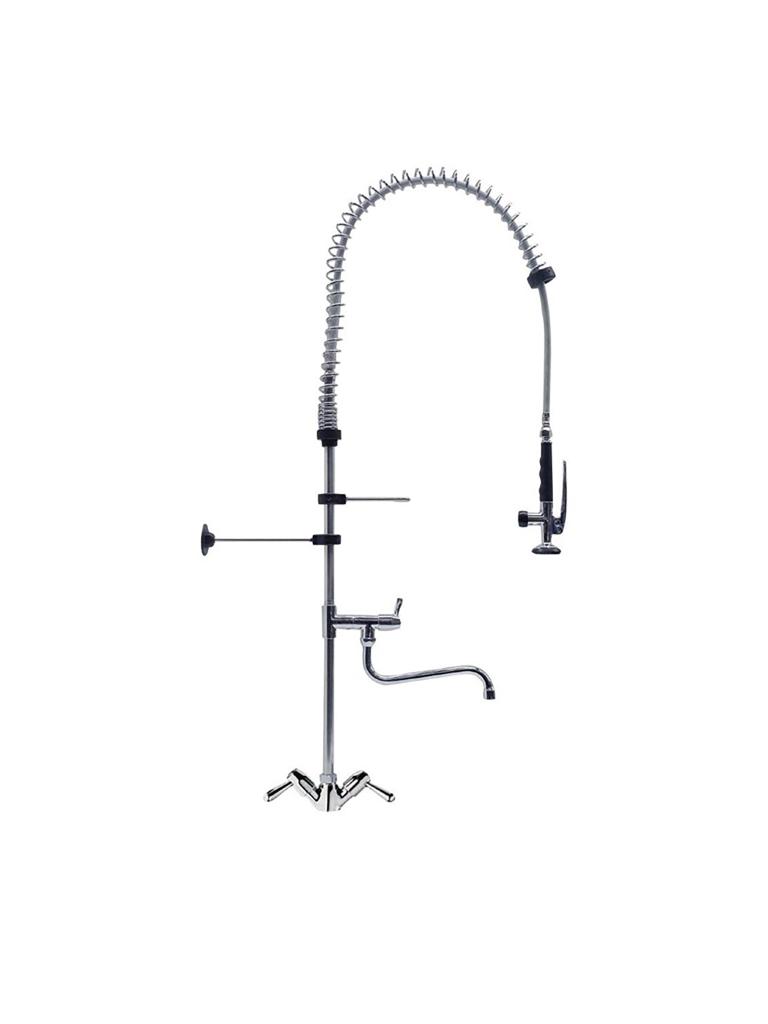 Douche prélavage - Haut - Robinet orientable - H 120 CM - Inox - Gastro M - CY797