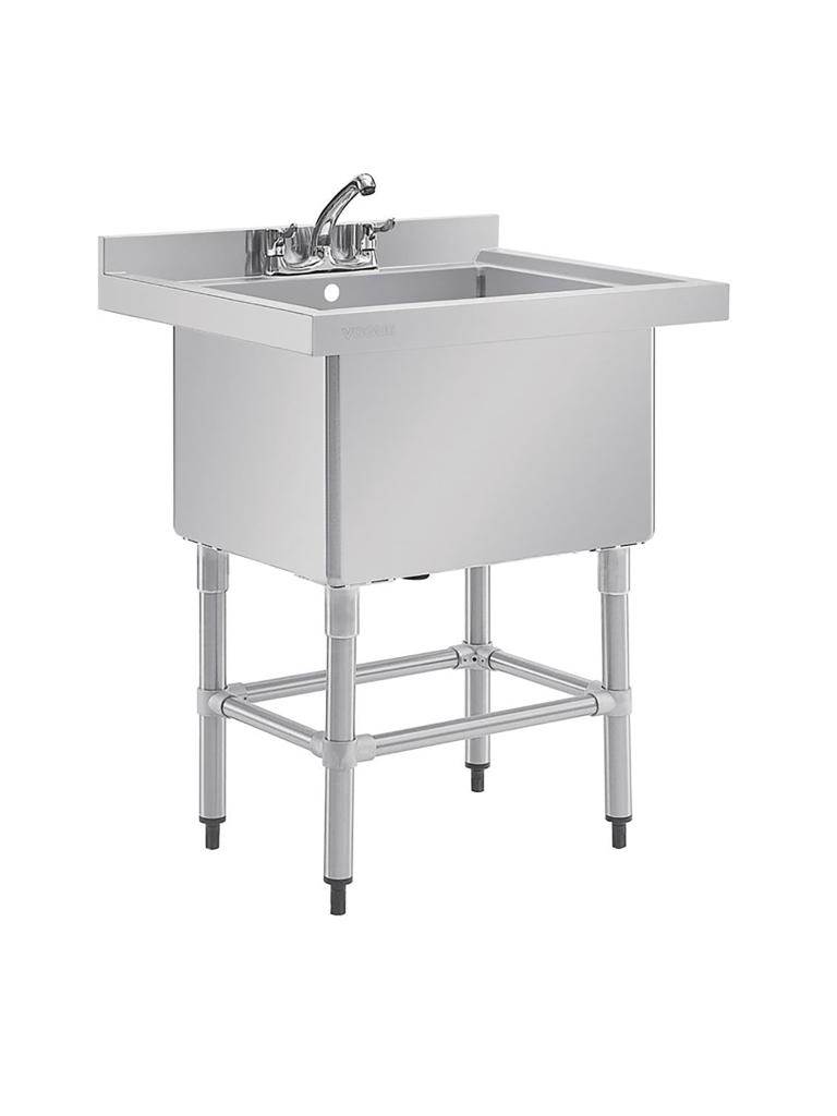 Evier - Extra Profond - 100 Litres - H 90 x 77 x 60 CM - Inox - Vogue - CE141