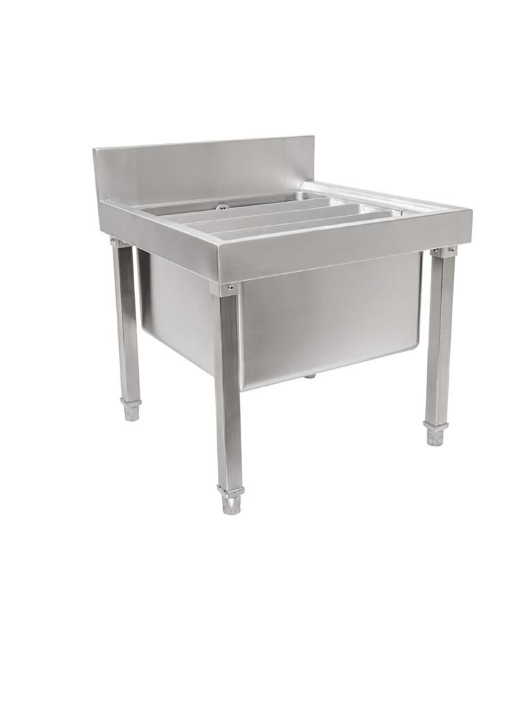 Balai d'évier - H 55 x 50 x 50 CM - Inox - Vogue - GL281