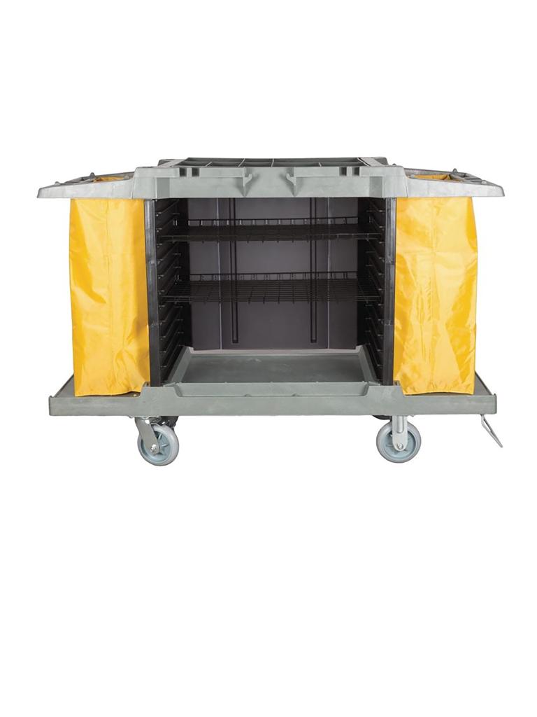 Chariot de ménage - 2 x 77 Litres - H 99 x 146 x 54 CM - Polypropylène - Jantex - DL011