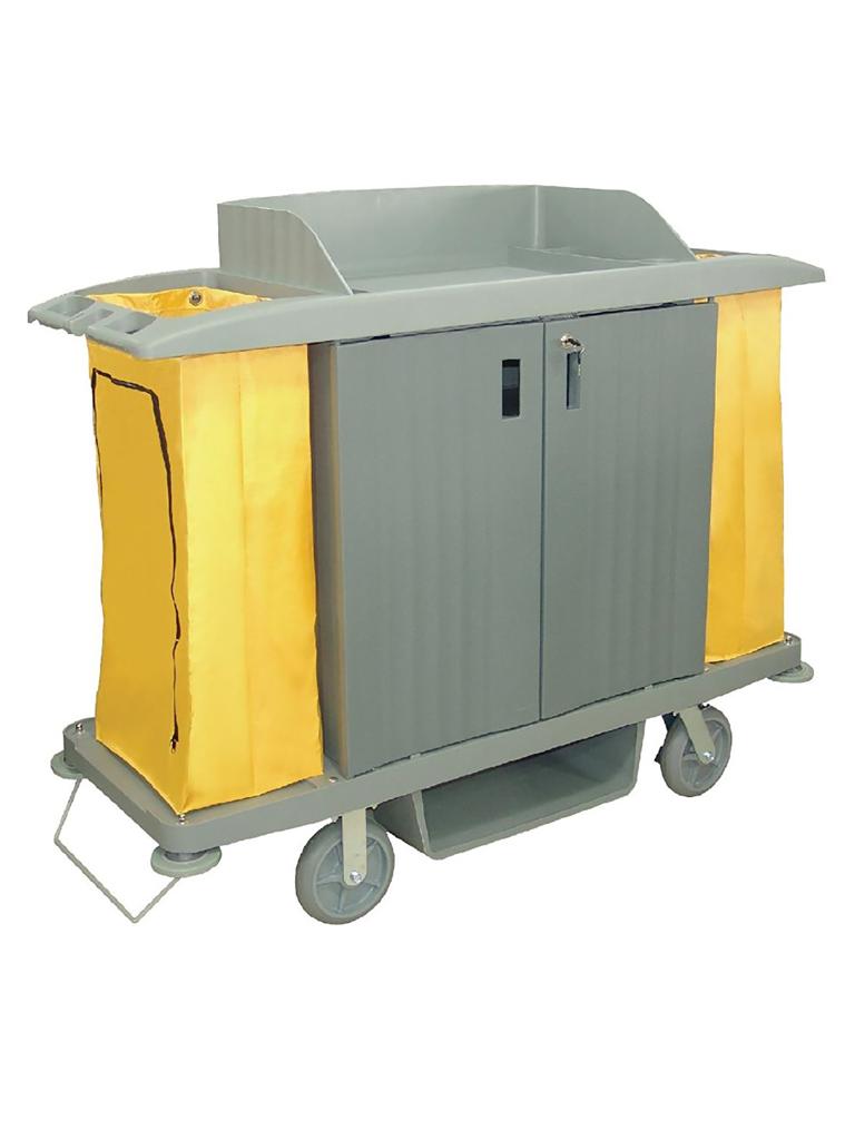 Chariot de ménage - 2 x 90 Litres - H 128,5 x 54 x 154 CM - Polypropylène - Jantex - DL012