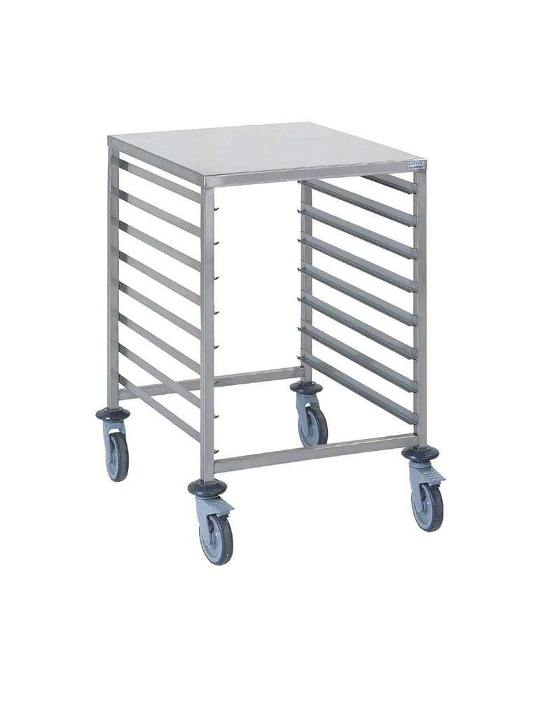 Chariot à étagères - 8 x GN 2/1 - H 90 x 77,5 x 66 CM - Inox - Tournus - CG221