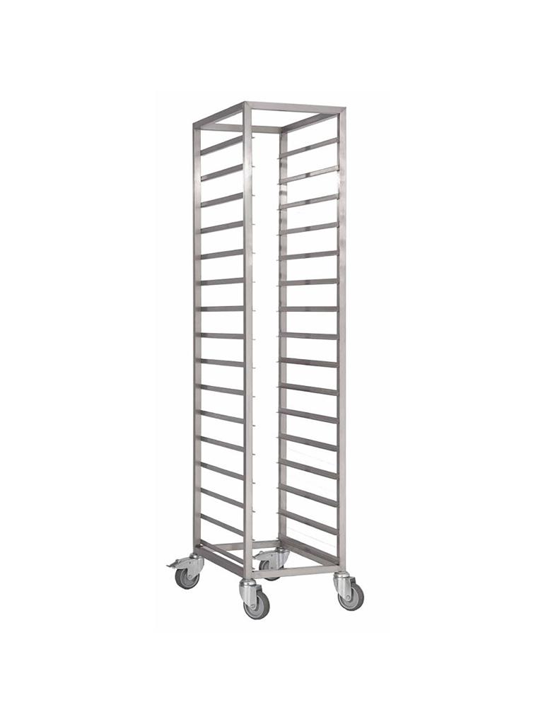 Chariot à étagères - 2/1 GN - 18 étages - H 180 x 62 x 70 CM - Inox - Gastro M - DS458