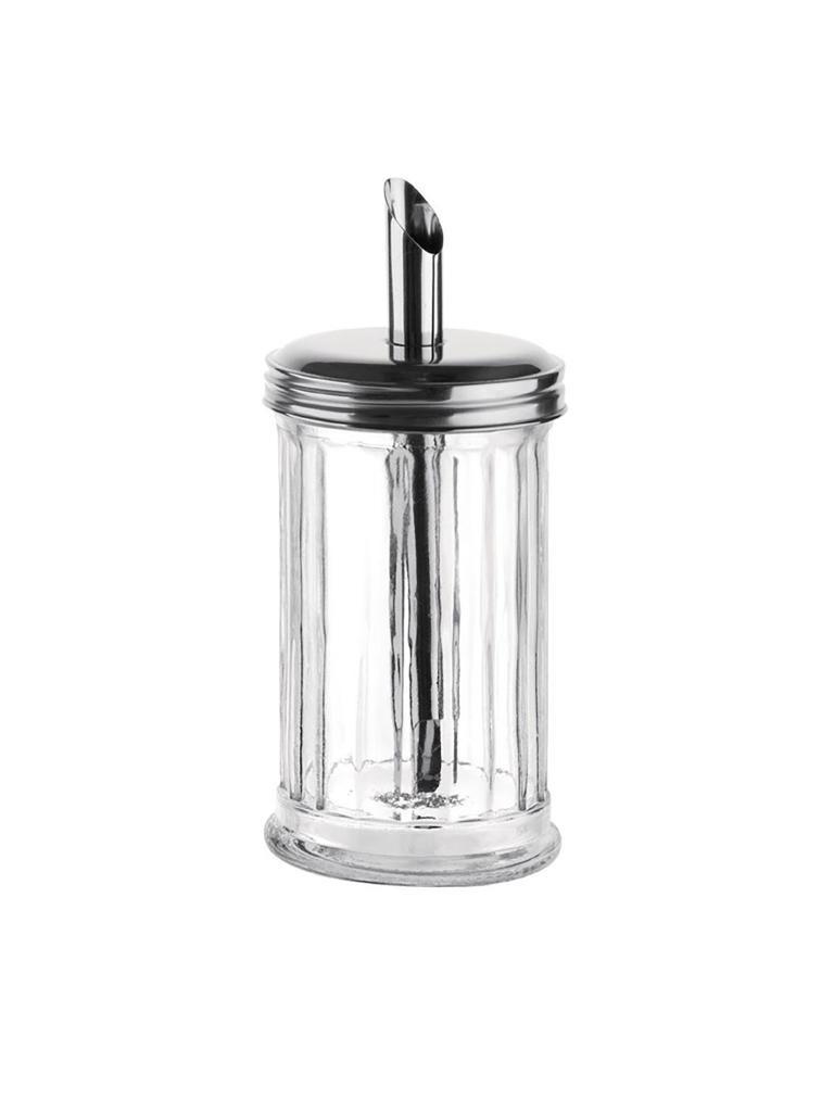 Sucrier - Ø 7,5 x H 17,5 CM - Verre/Inox - Olympia - CN679