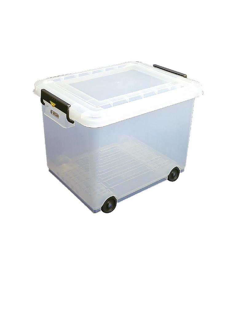 Conteneur alimentaire sur roulettes - 50 Litres - H 37,9 x 53 x 39,6 CM - Polypropylène - Araven - J245