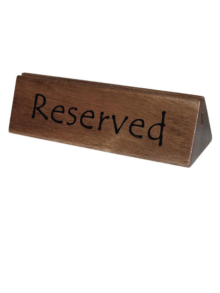 Assiette de réservation et porte-menu - 10 pièces - H 3,5 x 15 x 3,5 CM - Bois d'acacia - Olympia - CL381