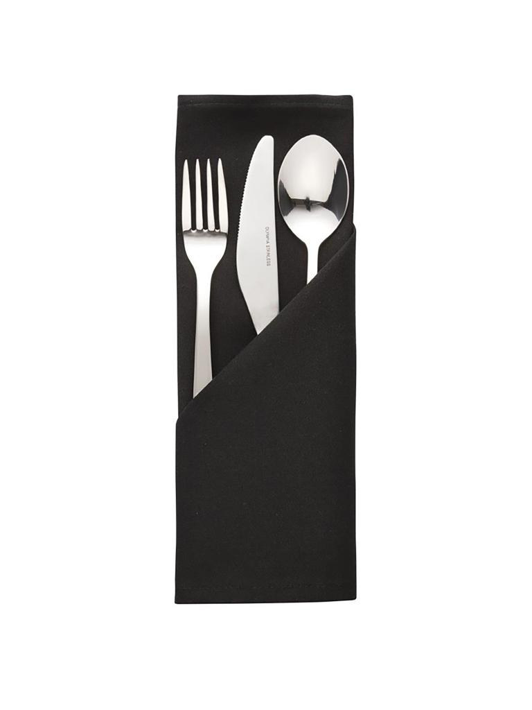 Serviettes - 10 pièces - Noir - 51 x 51 CM - Polyester - Mitre Essentials - HB561