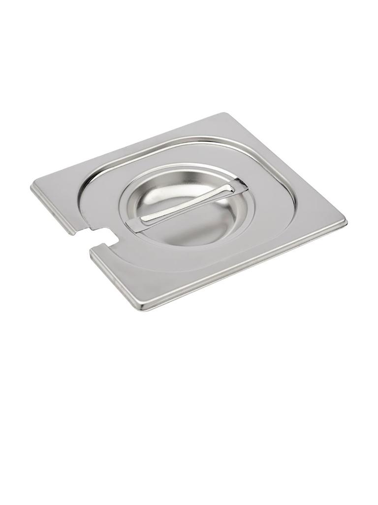 Couvercle bac gastronorme - Encoche cuillère - 1/6 GN - 17,6 x 16,2 CM - Inox - Gastro M - DR493