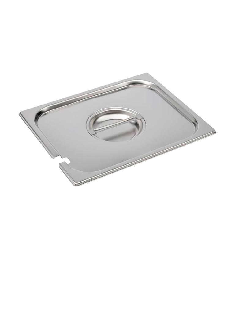 Couvercle bac gastronorme - Encoche cuillère - 1/2 GN - 32,5 x 26,5 CM - Inox - Gastro M - DR496