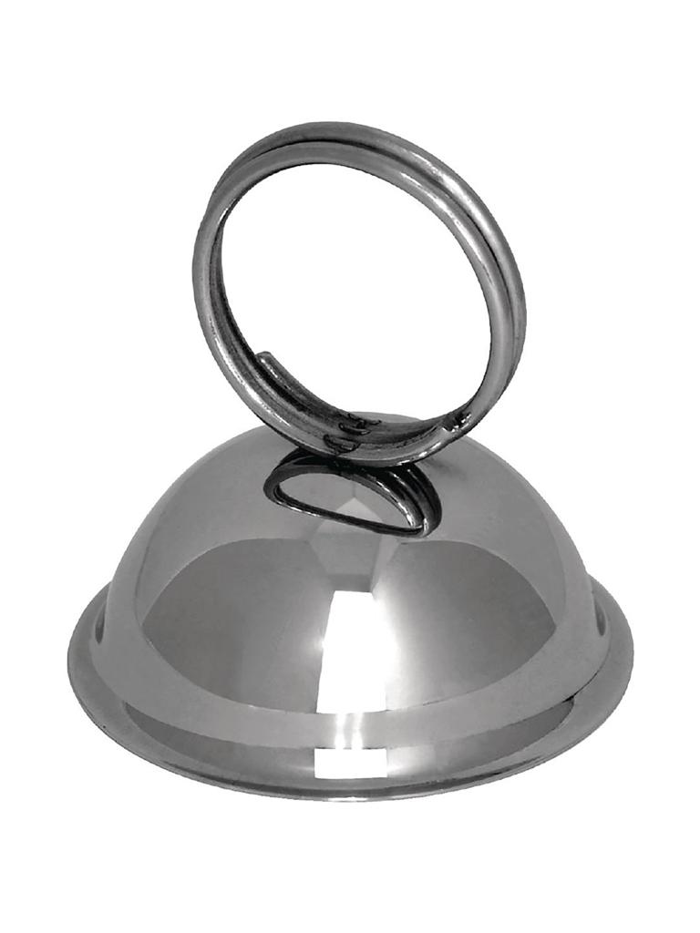 Porte carte menu - Ø 5.8 x H 6 CM - inox - Olympia - DM220