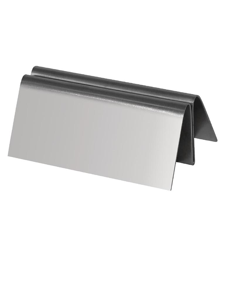 Porte carte menu - H 3 x 8 x 5 CM - inox - Olympia - DM221