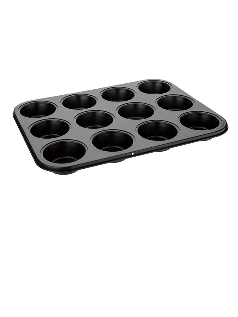 Moule à pâtisserie - 12 muffins - H 3 x 35 x 27 CM - Acier carbone - Vogue - GD011
