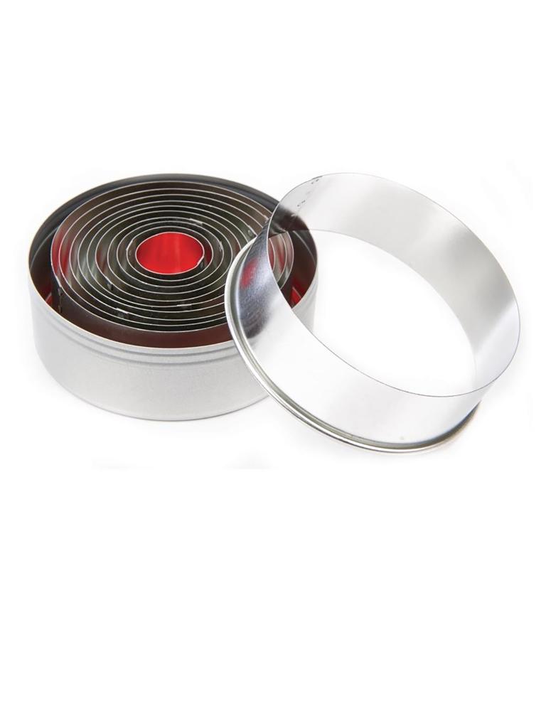 Douille - Ronde - 11 pièces - Ø 9 CM - Acier - Vogue - E013
