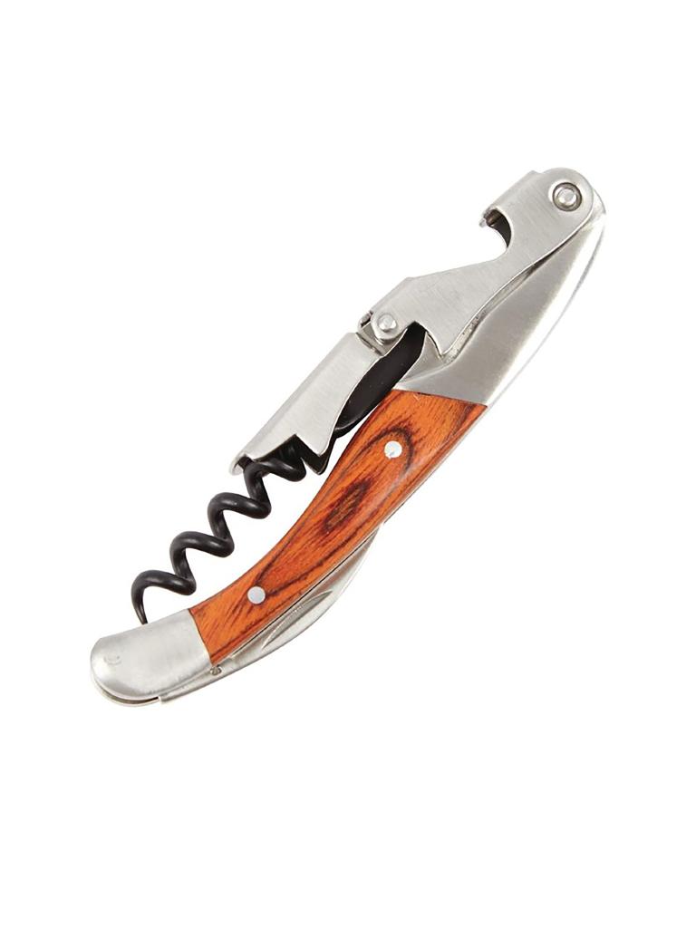Tire-bouchon - H 12 x 2,5 x 1,5 x 12 CM - Inox/Bois - DM107