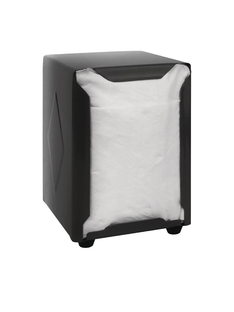 Distributeur de serviettes - Noir - H 12 x 9 x 10,7 CM - Inox - Olympia - CN753