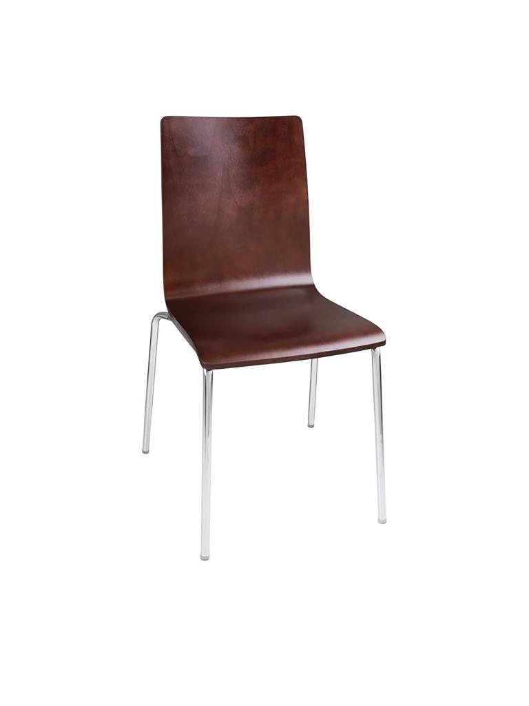 Chaise de restauration - 4 pièces - H 85,5 x 50,5 x 52 CM - Bois/Acier - Bolero - GR343