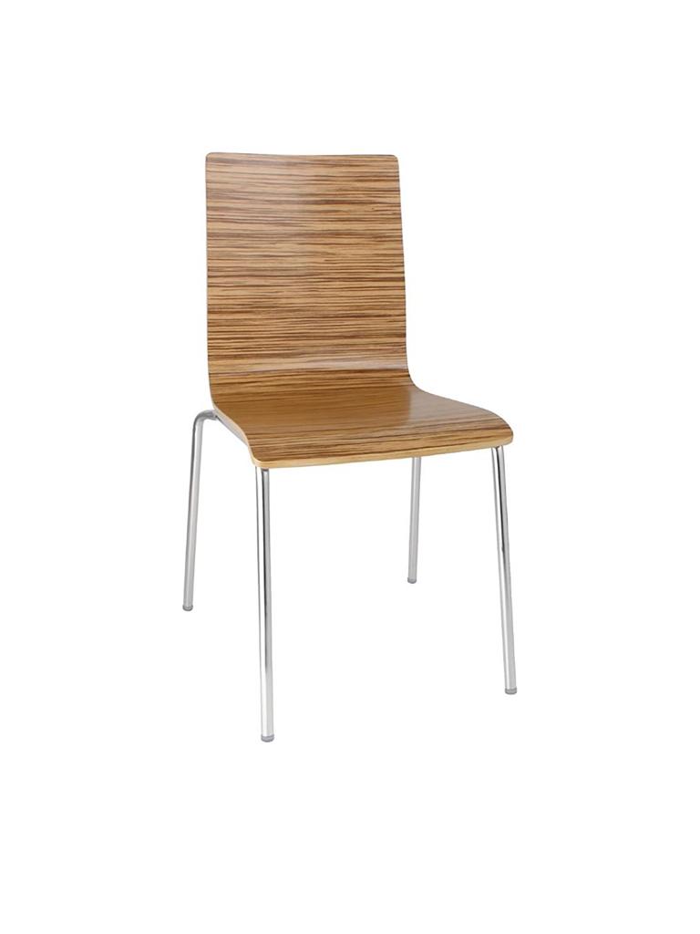 Chaise de restauration - 4 pièces - H 85,5 x 50,5 x 52 CM - Bois/Acier - Bolero - GR344