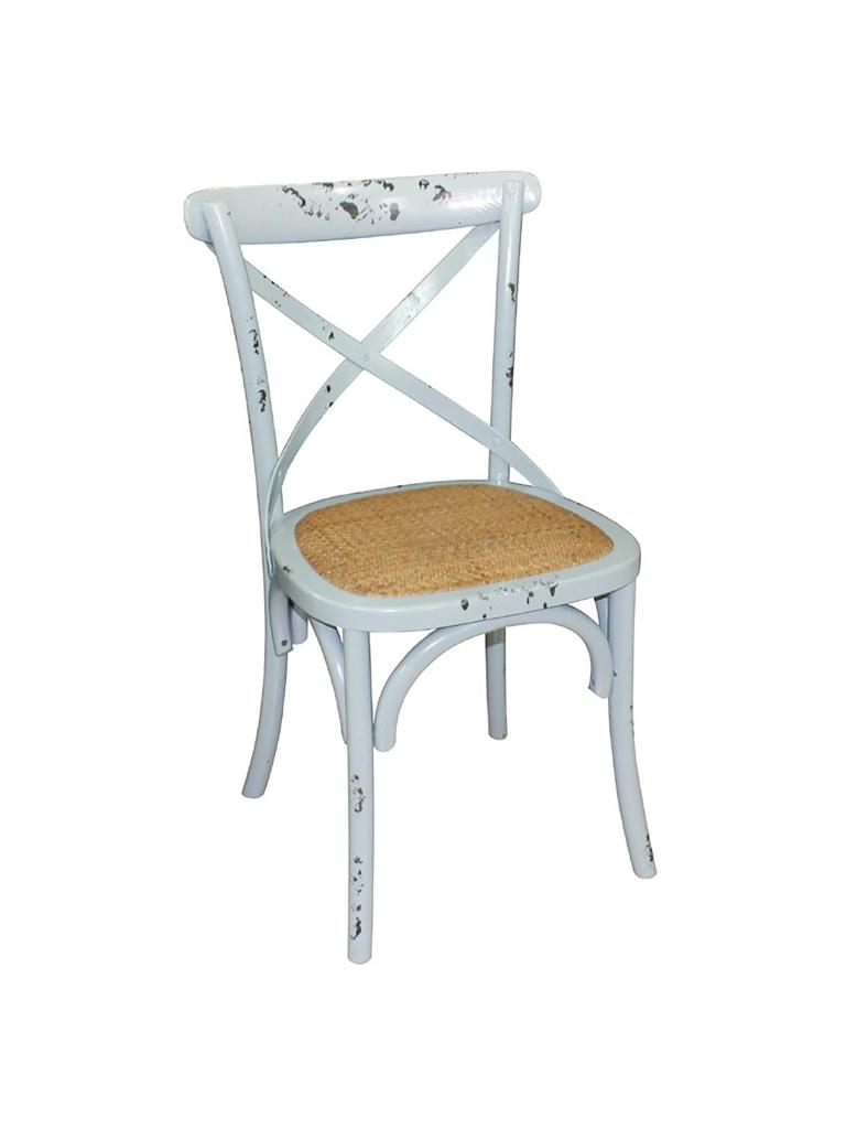 Chaise de restauration - 2 pièces - Bleu - H 88 x 46 x 54 CM - Bois/Métal - Bolero - GG655